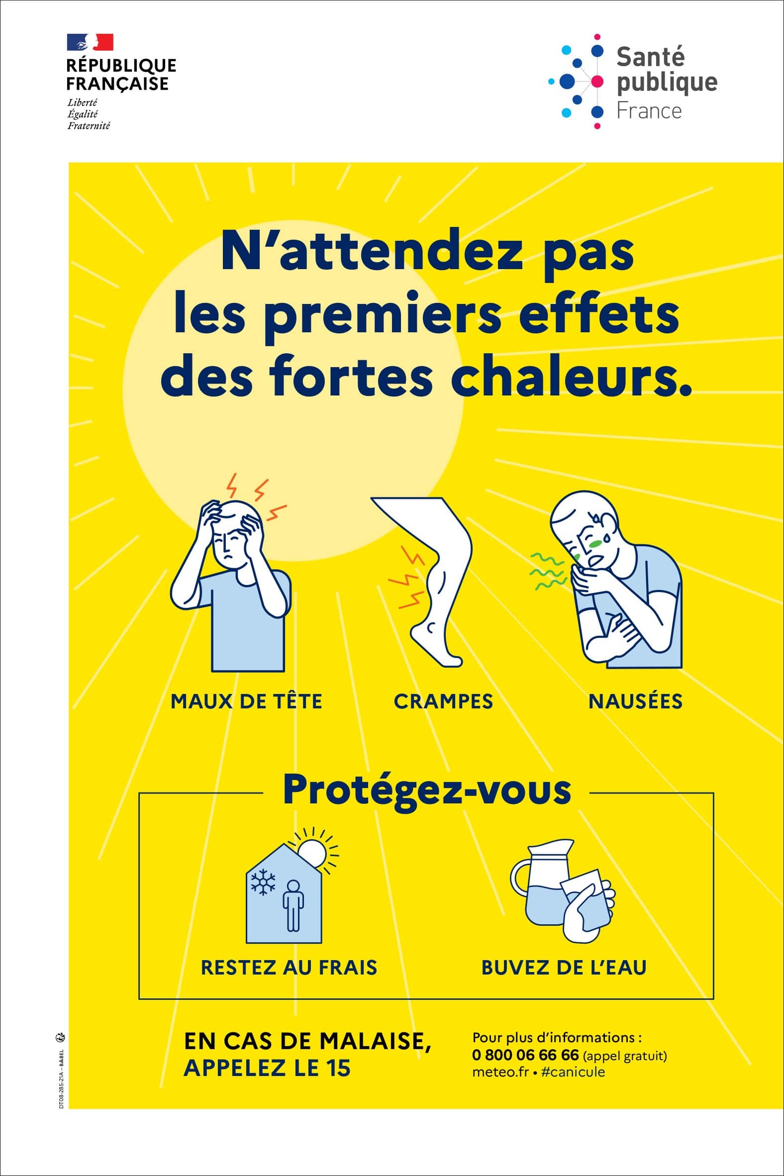 Affiche de prévention 1 canicule