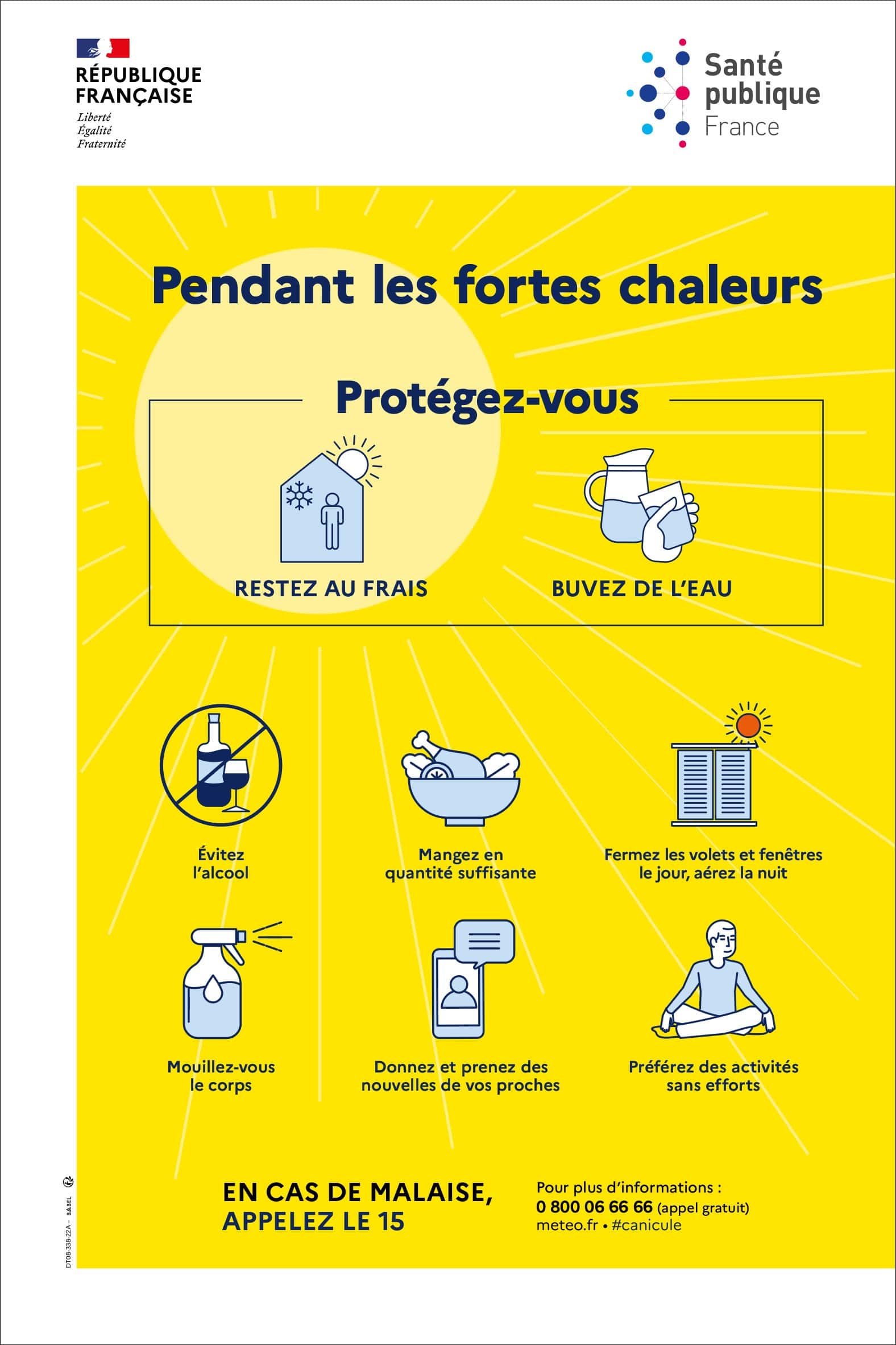 Affiche de prévention 2 canicule